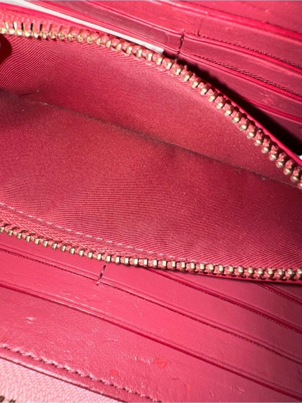Coach Western Rivets Accordion Zip Wallet in pink
